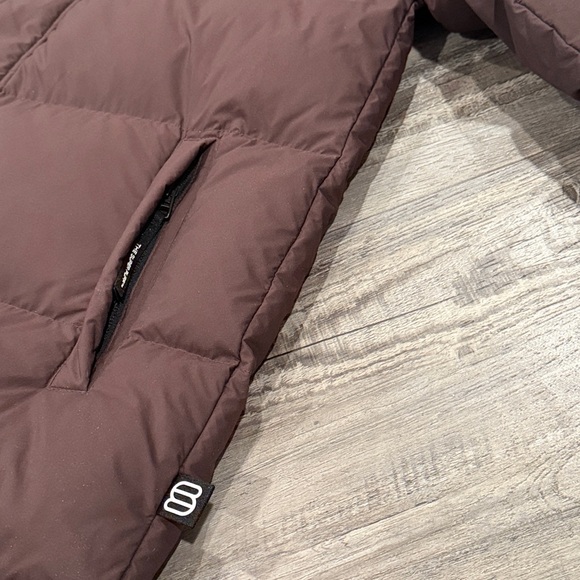 NWT Aritzia Super Puff Long Down Hooded Coat in Rich Mocha Brown NEW WITH TAGS - Picture 14 of 15